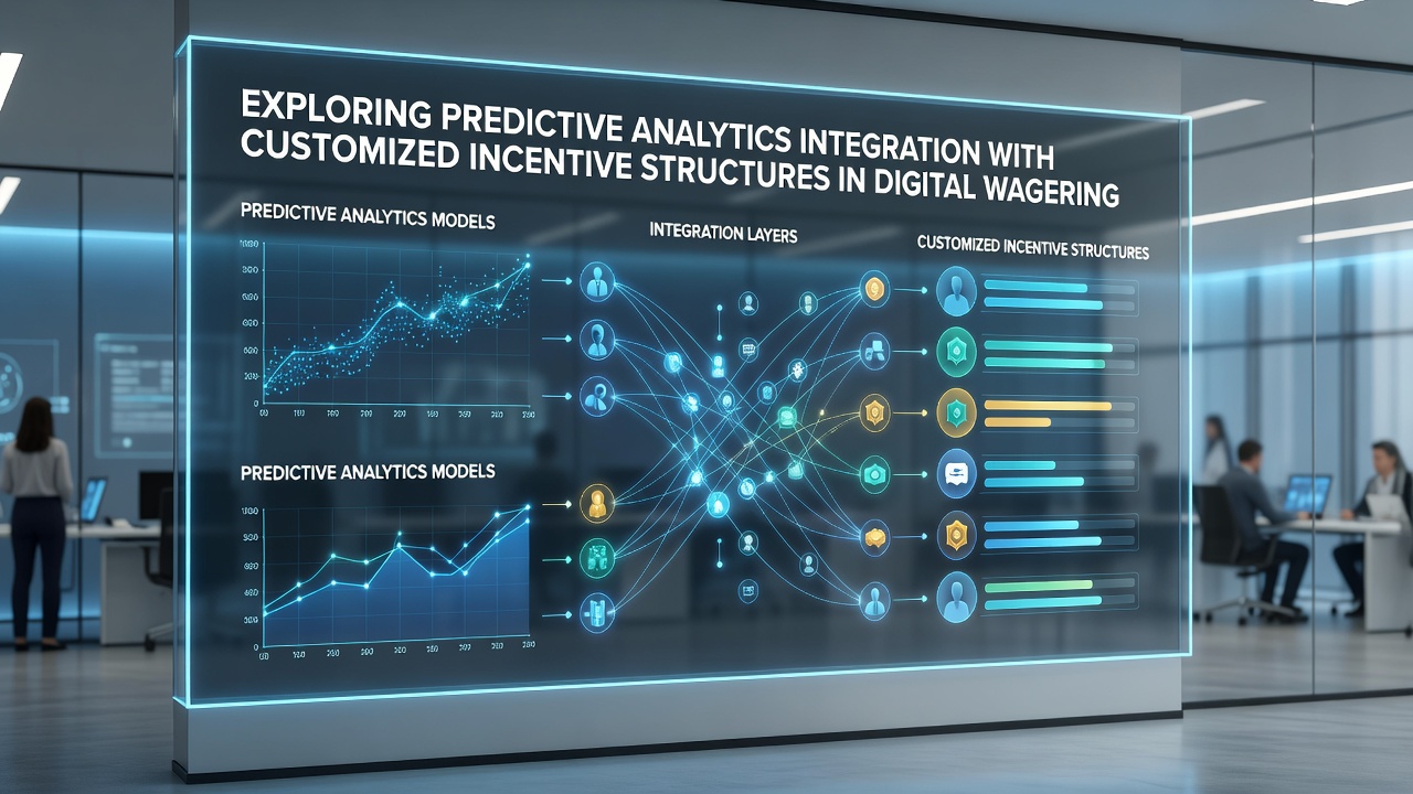 Analytics team reviewing customized incentive performance metrics on multiple screens in a wagering operations center